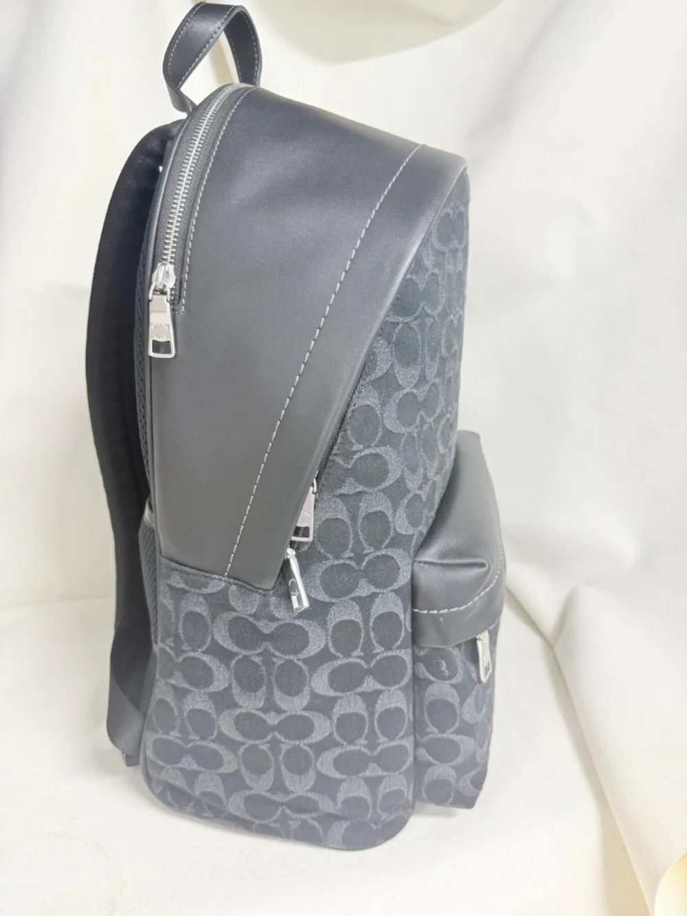 NWT Coach Taylor Backpack in Signature Denim Silver/Black CDC49